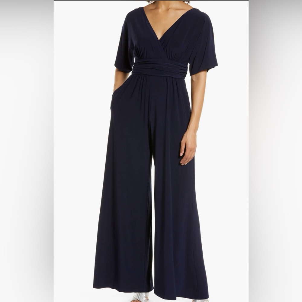 ELIZA J | Wide Leg Jumpsuit | Deep Ink/Navy (8) NWOT